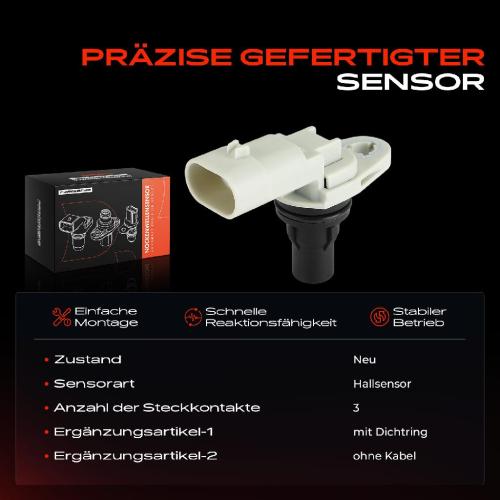 1x Nockenwellenposition Sensor für Fiat 500 Doblo Panda Lancia Musa Ypsilon Opel Astra H 1.3L Bild 1x Nockenwellenposition Sensor für Fiat 500 Doblo Panda Lancia Musa Ypsilon Opel Astra H 1.3L