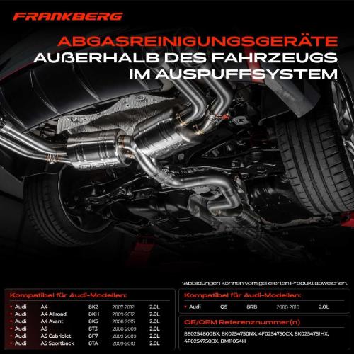 Frankberg 1x Partikelfilter für Audi A4 Allroad/Avant 8K B8 A5 8T3 8F7 Q5 8RB 2.0L Bild Frankberg 1x Partikelfilter für Audi A4 Allroad/Avant 8K B8 A5 8T3 8F7 Q5 8RB 2.0L