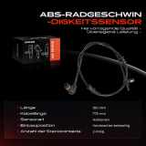 1x ABS Sensor Vorderachse beidseitig für Mercedes-Benz CLS C218 CLS Shooting Brake X218 E-Klasse W212 S212