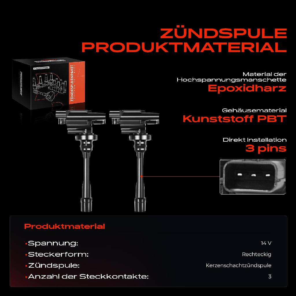 2x Zündmodul Zündspule für Chrysler Sebring Cabriolet Mitsubishi Carisma Stufenheck Colt IV V Galant VI