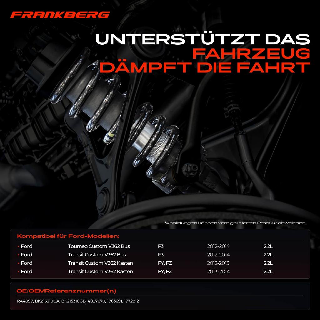 2x Fahrwerksfeder Vorderachse für Ford Tourneo Custom V362 Bus F3 Kasten FY FZ