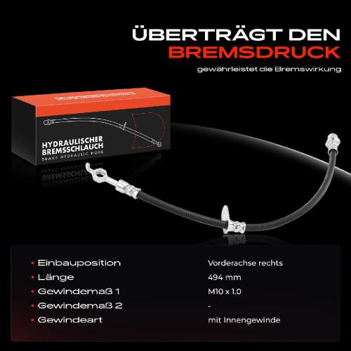1x Bremsschlauch Bremsschläuche Vorderachse Rechts für Toyota Starlet P8 P9 Paseo EL54 Bild 1x Bremsschlauch Bremsschläuche Vorderachse Rechts für Toyota Starlet P8 P9 Paseo EL54