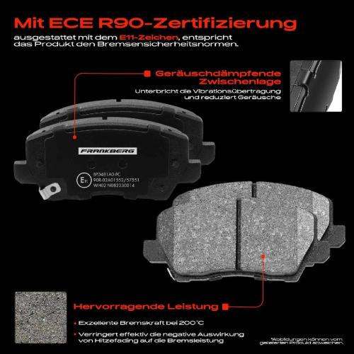 4x Bremsbeläge Vorderachse für KIA Picanto JA 1.0L 1.2L 2017-2025 Bild 4x Bremsbeläge Vorderachse für KIA Picanto JA 1.0L 1.2L 2017-2025