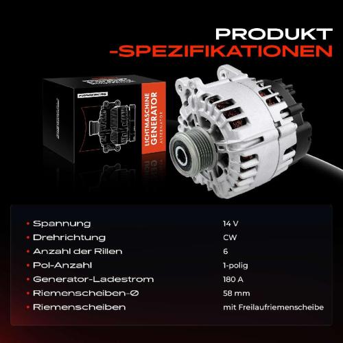 Frankberg 1x Lichtmaschine Generator für VW Touareg 7P5 7P6 2011-2014 3.0L Bild Frankberg 1x Lichtmaschine Generator für VW Touareg 7P5 7P6 2011-2014 3.0L