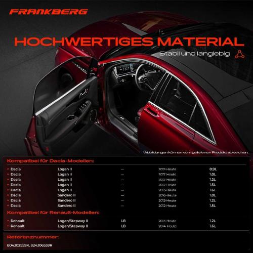 Frankberg 1x Türfeststeller Türfangband Türstopper Vorne für Dacia Logan MCV II Sandero II 1.5L Bild Frankberg 1x Türfeststeller Türfangband Türstopper Vorne für Dacia Logan MCV II Sandero II 1.5L
