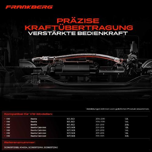 2x Seilzug Feststellbremse Hinterachse beidseitig für VW Beetle Cabriolet 5C1 5C2 5C7 5C8 1.2L 1.4L Bild 2x Seilzug Feststellbremse Hinterachse beidseitig für VW Beetle Cabriolet 5C1 5C2 5C7 5C8 1.2L 1.4L