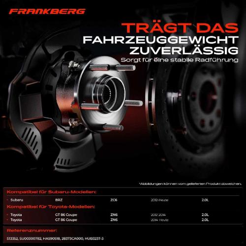 1x Radnabe Radlagersatz Vorderachse beidseitig für Subaru BRZ Toyota GT 86 Coupe 2.0L Bj ab 2012 Bild 1x Radnabe Radlagersatz Vorderachse beidseitig für Subaru BRZ Toyota GT 86 Coupe 2.0L Bj ab 2012