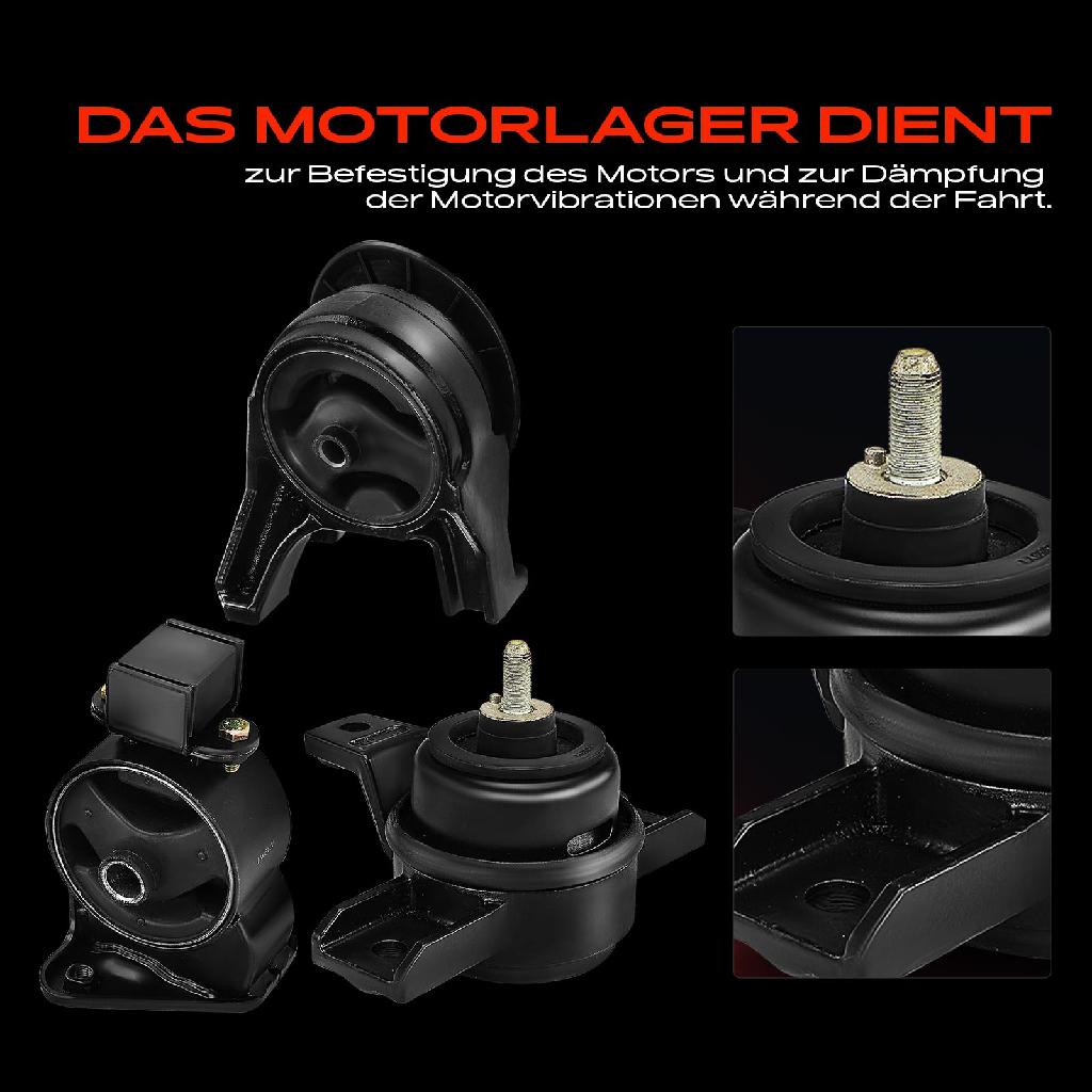 3x Motorlager Rechts für Hyundai Santa Fé II CM KIA Sorento Kasten/SUV