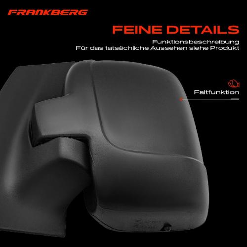 Frankberg 1x Außenspiegel Links für Citroën Jumpy Kasten Fiat Scudo Bus Pritsche Peugeot Expert Bild Frankberg 1x Außenspiegel Links für Citroën Jumpy Kasten Fiat Scudo Bus Pritsche Peugeot Expert