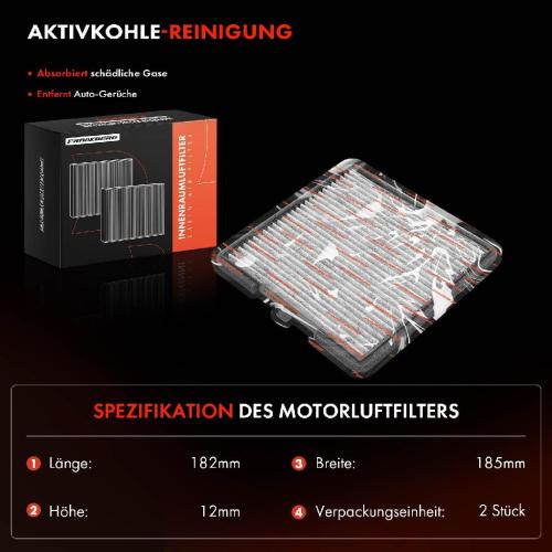 2x Innenraumfilter Aktivkohle für Hyundai i10 PA KIA Picanto BA Bild 2x Innenraumfilter Aktivkohle für Hyundai i10 PA KIA Picanto BA
