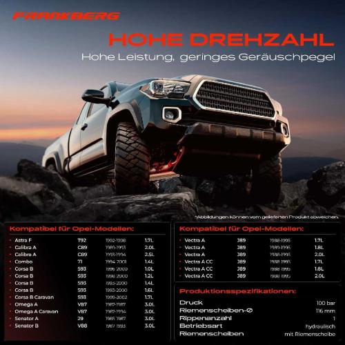 Frankberg 1x Servopumpe hydraulisch für OPEL Astra F CC Caravan Kasten/Kombi Calibra A Bild Frankberg 1x Servopumpe hydraulisch für OPEL Astra F CC Caravan Kasten/Kombi Calibra A