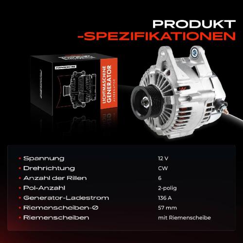 1x Lichtmaschine Generator für Dodge Durango HB Ram 1500 D1 Jeep Cherokee KJ Bild 1x Lichtmaschine Generator für Dodge Durango HB Ram 1500 D1 Jeep Cherokee KJ