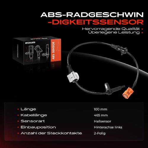 Frankberg 1x ABS Sensor Hinterachse links für Honda Accord VII CL CN Accord VII Tourer CM CN 2.0L 2.2L 2.4L 2005-2008 Bild Frankberg 1x ABS Sensor Hinterachse links für Honda Accord VII CL CN Accord VII Tourer CM CN 2.0L 2.2L 2.4L 2005-2008