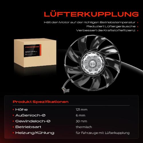 1x Lüfterkupplung Kühlerlüfte für Land Rover Discovery 3 L319 Range Rover LM L320 Bild 1x Lüfterkupplung Kühlerlüfte für Land Rover Discovery 3 L319 Range Rover LM L320