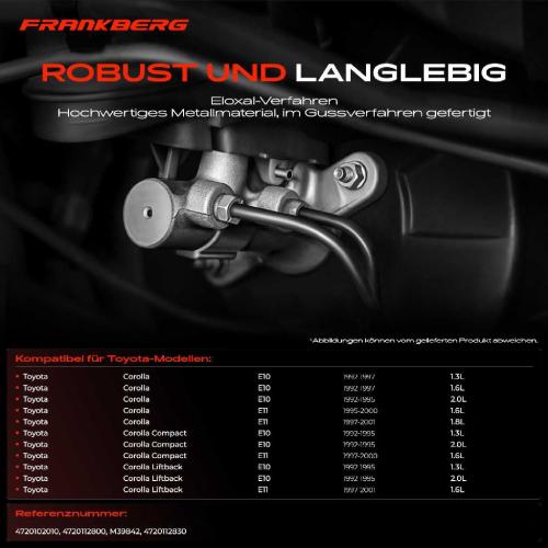 1x Hauptbremszylinder Bremszylinder für Toyota Corolla E10 E11 1991-2000 1.3L-2.0L Bild 1x Hauptbremszylinder Bremszylinder für Toyota Corolla E10 E11 1991-2000 1.3L-2.0L