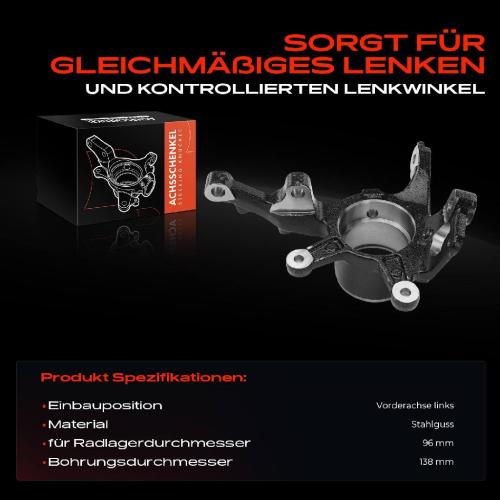 1x Achsschenkel Radaufhängung Vorderachse Links für Land Rover Range Rover III LM 2.9L-4.4L Bild 1x Achsschenkel Radaufhängung Vorderachse Links für Land Rover Range Rover III LM 2.9L-4.4L