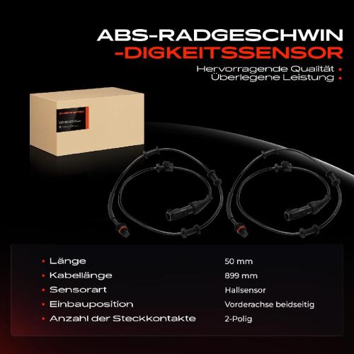 2x ABS Sensor Vorne für Jaguar XF Sportbrake XJ 2.0L 2.2L 2.7L 3.0L 4.2L 5.0L 2008-2019 Bild 2x ABS Sensor Vorne für Jaguar XF Sportbrake XJ 2.0L 2.2L 2.7L 3.0L 4.2L 5.0L 2008-2019