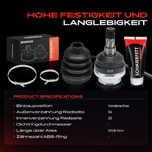 Frankberg 1x Antriebswelle Gelenksatz Vorderachse für Opel Astra H G Vectra B Ascona Zafira A Saab Bild Frankberg 1x Antriebswelle Gelenksatz Vorderachse für Opel Astra H G Vectra B Ascona Zafira A Saab