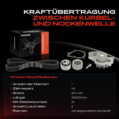 1x Zahnriemensatz Zahnriemen Wasserpumpe für Citroën Berlingo C4 Xantia Jumpy Fiat Bild 1x Zahnriemensatz Zahnriemen Wasserpumpe für Citroën Berlingo C4 Xantia Jumpy Fiat