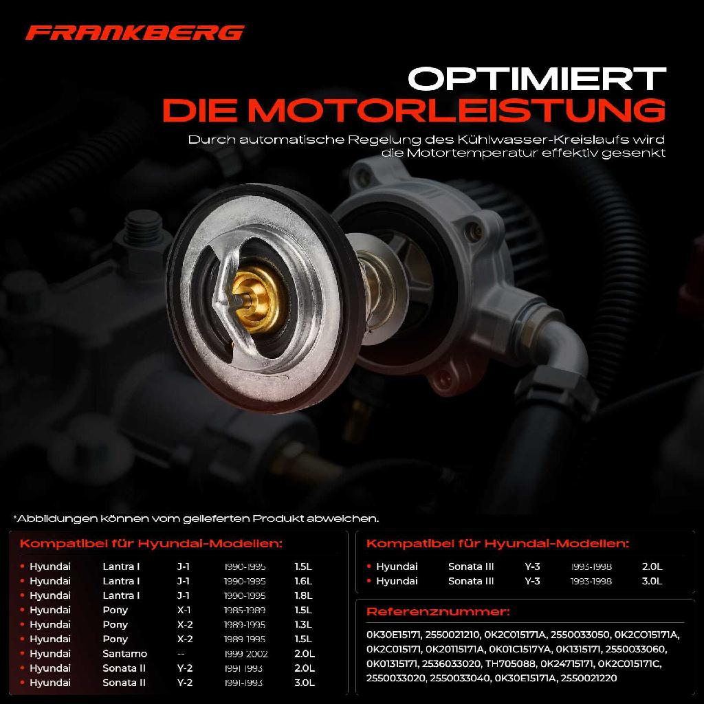1x Thermostat Kühlmittel für Hyundai Sonata 2 Pony Lantra I KIA Rio Mitsubishi