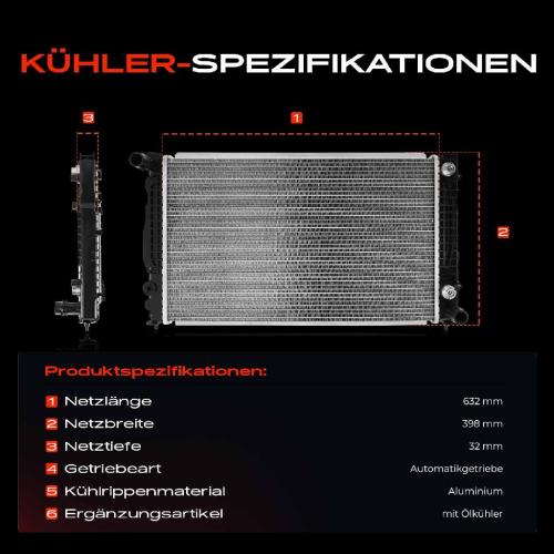 Frankberg 1x Kühler Wasserkühler Motorkühler für VW Passat 3B Audi A4 A6 Avant 8D 4B Skoda Bild Frankberg 1x Kühler Wasserkühler Motorkühler für VW Passat 3B Audi A4 A6 Avant 8D 4B Skoda