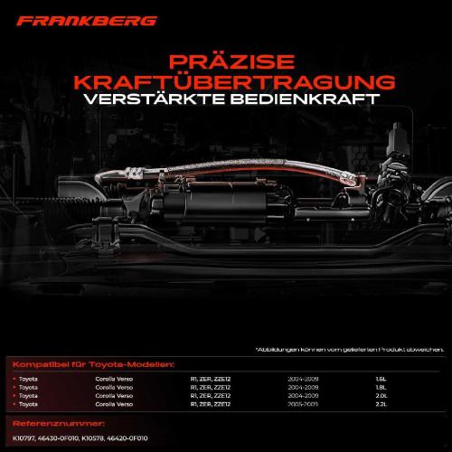 2x Seilzug Feststellbremse Hinterachse beidseitig für Toyota Corolla Verso R1 ZER ZZE12 Bild 2x Seilzug Feststellbremse Hinterachse beidseitig für Toyota Corolla Verso R1 ZER ZZE12