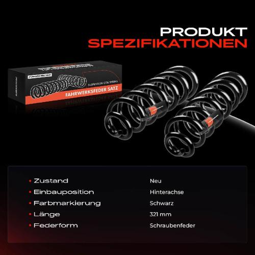 Frankberg 2x Fahrwerksfeder Hinterachse f r Audi A8 4D2 4D8 4.2L 1994-2002 Bild Frankberg 2x Fahrwerksfeder Hinterachse f r Audi A8 4D2 4D8 4.2L 1994-2002