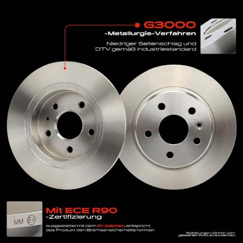 Frankberg 2x Bremsscheiben Hinterachse für Opel Ampera-E Astra K Kasten/Kombi Kasten/Schrägheck Sports Tourer Bild Frankberg 2x Bremsscheiben Hinterachse für Opel Ampera-E Astra K Kasten/Kombi Kasten/Schrägheck Sports Tourer