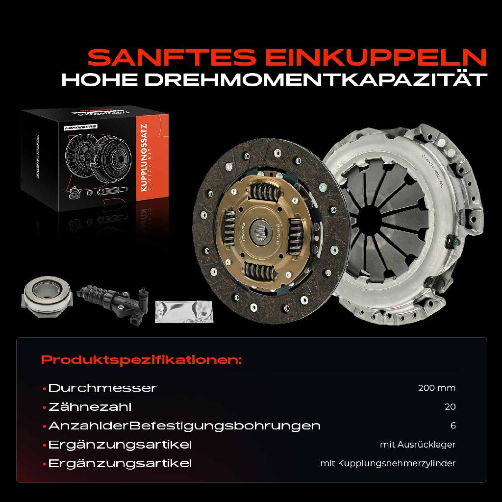 1x Kupplungssatz für Alfa Romeo Mito Fiat Doblo Cargo MPV Pritsche/Fahrgestell Fiorino Kasten/MPV