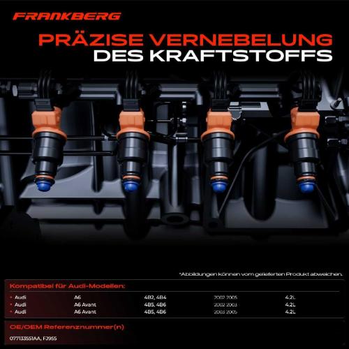 Frankberg 8x Einspritzventil Einspritzdüse für Audi A6 Avant 4B2 4B5 RS6 4.2L Bild Frankberg 8x Einspritzventil Einspritzdüse für Audi A6 Avant 4B2 4B5 RS6 4.2L