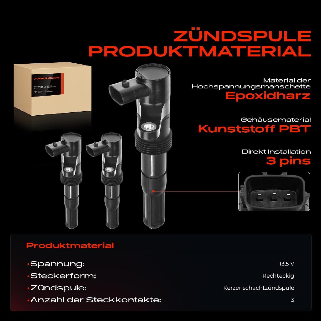 3x Zündmodul Zündspule für Fiat Stilo 192 2.4L 2001-2007