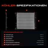 1x Kühler Wasserkühler Motorkühler für VW Polo 9N Fox Seat Ibiza III Skoda Fabia