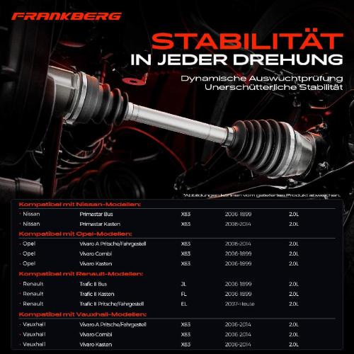 1x Antriebswelle Vorderachse Rechts für Opel Vivaro Combi Kasten Renault Trafic II Bus Nissan Bild 1x Antriebswelle Vorderachse Rechts für Opel Vivaro Combi Kasten Renault Trafic II Bus Nissan