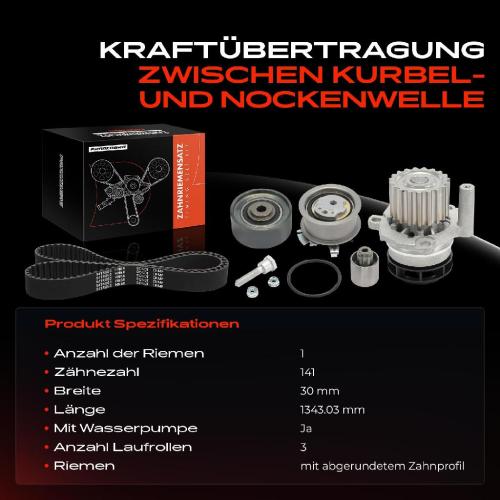 1x Zahnriemensatz Zahnriemen Wasserpumpe für VW Golf V Passat Skoda Octavia Seat Bild 1x Zahnriemensatz Zahnriemen Wasserpumpe für VW Golf V Passat Skoda Octavia Seat