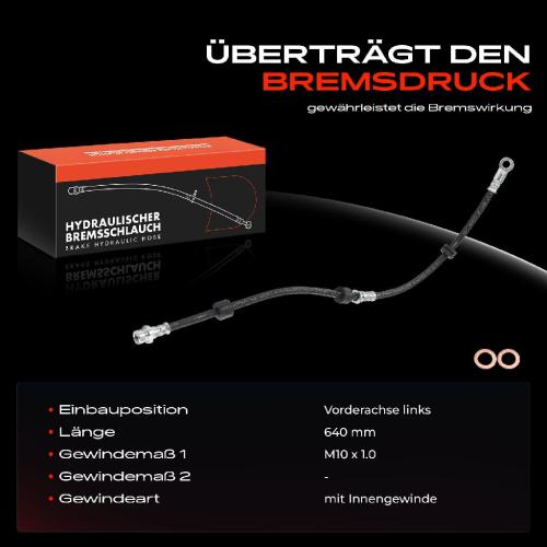 1x Bremsschlauch Bremsschläuche Vorderachse Links für Mitsubishi ASX GA W Outlander II Bild 1x Bremsschlauch Bremsschläuche Vorderachse Links für Mitsubishi ASX GA W Outlander II