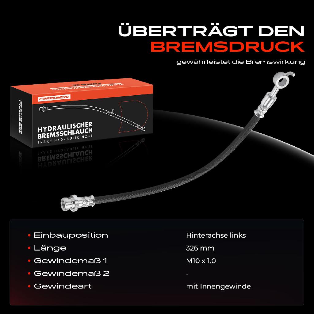 1x Bremsschlauch Bremsschläuche Hinterachse Links für KIA Sorento II XM Bj ab 2012