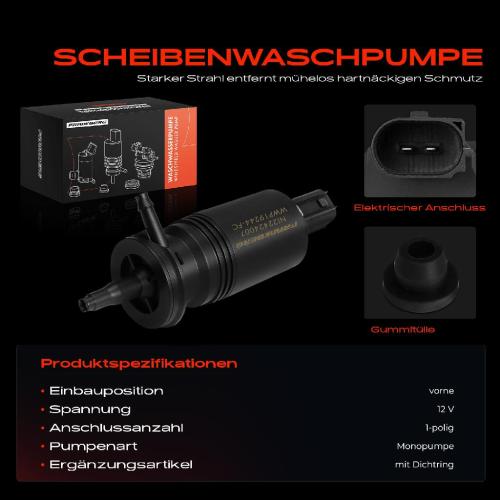 1x Waschwasserpumpe Scheibenreinigung Vorne für Chrysler Voyager IV RG RS Dodge Bild 1x Waschwasserpumpe Scheibenreinigung Vorne für Chrysler Voyager IV RG RS Dodge
