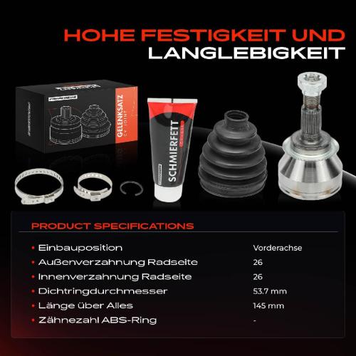 Frankberg 1x Antriebswelle Gelenksatz Vorderachse für MINI Mini R56 R55 R57 R59 Cooper S/D One D Bild Frankberg 1x Antriebswelle Gelenksatz Vorderachse für MINI Mini R56 R55 R57 R59 Cooper S/D One D