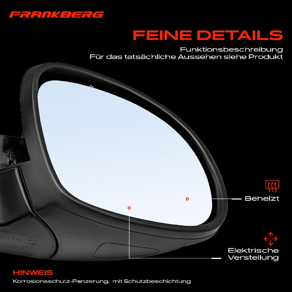 1x Außenspiegel Rechts für VW Tiguan 5N 1.4L 2.0L 2007-2018