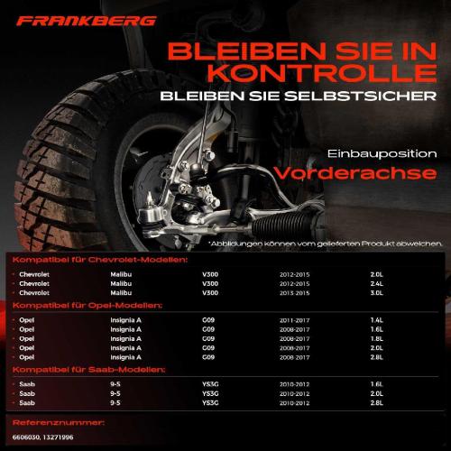 2x Spurstange Vorderachse für Chevrolet Malibu Opel Insignia A Country Tourer Sports Stufenheck Saab 9-5 Bild 2x Spurstange Vorderachse für Chevrolet Malibu Opel Insignia A Country Tourer Sports Stufenheck Saab 9-5