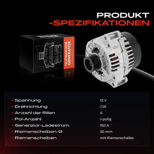 1x Lichtmaschine Generator für Mercedes-Benz C E G M S V-Klasse ML 430 55 AMG Bild 1x Lichtmaschine Generator für Mercedes-Benz C E G M S V-Klasse ML 430 55 AMG