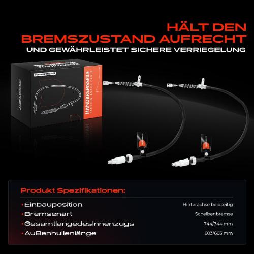 2x Seilzug Feststellbremse Hinterachse beidseitig für Mercedes-Benz GLK-Class X204 Bild 2x Seilzug Feststellbremse Hinterachse beidseitig für Mercedes-Benz GLK-Class X204