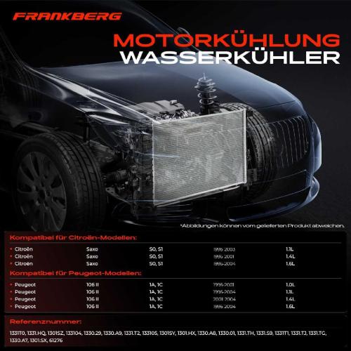 1x Kühler Wasserkühler Motorkühler für Citroën Saxo Peugeot 106 II 1.0L 1.6L Bild 1x Kühler Wasserkühler Motorkühler für Citroën Saxo Peugeot 106 II 1.0L 1.6L