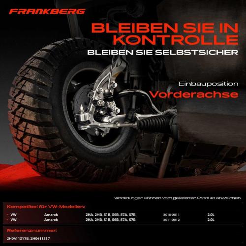 Frankberg 2x Koppelstange Vorderachse für VW Amarok 2HA 2HB S1B S6B S7A S7B 2.0L 2010-2012 Bild Frankberg 2x Koppelstange Vorderachse für VW Amarok 2HA 2HB S1B S6B S7A S7B 2.0L 2010-2012