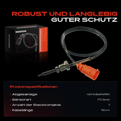 1x Abgastemperatursensor für VW Transporter/Caravelle VI Bus Pritsche/Fahrgestell Bild 1x Abgastemperatursensor für VW Transporter/Caravelle VI Bus Pritsche/Fahrgestell