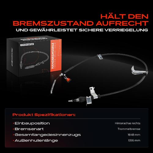 1x Seilzug Feststellbremse Hinterachse rechts für Hyundai i20 PB PBT ab 2008 Schrägheck Bild 1x Seilzug Feststellbremse Hinterachse rechts für Hyundai i20 PB PBT ab 2008 Schrägheck