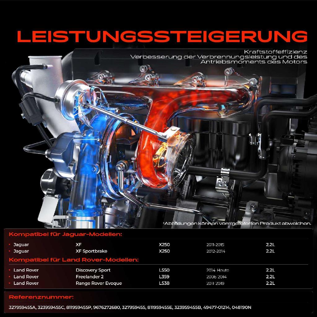 1x Abgasturbolader für Jaguar XF Sportbrake Land Rover Discovery Sport Freelander 2 Range Evoque