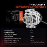 1x Lichtmaschine Generator für Mercedes-Benz W204 C204 S204 W211 W212 B906