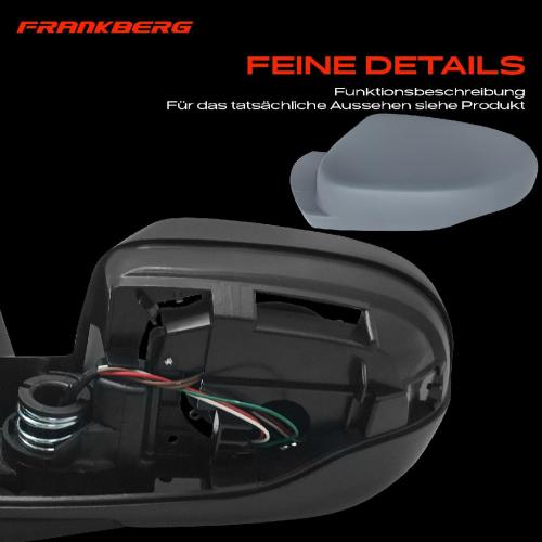 Frankberg 1x Außenspiegel Links für Renault Clio III BR0/1 CR0/1 Grandtour KR0/1 2005-2009 Bild Frankberg 1x Außenspiegel Links für Renault Clio III BR0/1 CR0/1 Grandtour KR0/1 2005-2009
