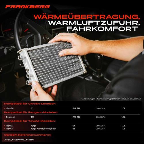 1x Wärmetauscher Innenraumheizung für Citroën C1 Peugeot 107 Toyota Aygo 1.0L 2005-2014 Bild 1x Wärmetauscher Innenraumheizung für Citroën C1 Peugeot 107 Toyota Aygo 1.0L 2005-2014